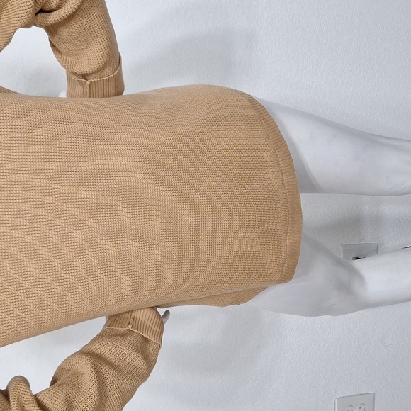 Lauren Ralph Lauren Quiet Luxury Preppy Tan Cowl Neck Drawstring Sweater Size L - Picture 8 of 12